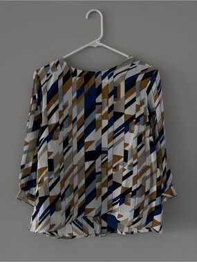Geometric Print Relaxed Blouse